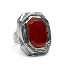 RUDOLF STEINER ANTHROPOSOPHISCHER SILBER KARNEOL RING UM 1930