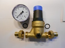 Watts Druckminderer 1/2 Zoll Druckregler mit Manometer waagerecht