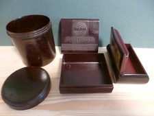 3 alte Bakelit Dosen - Geha Bakelit Dose - Gebrüder Bernhard AG  - Runde Dose