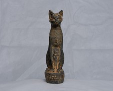 Altägyptische Antiquitäten Statue Göttin Bastet Ägyptische Katze Figur Bc