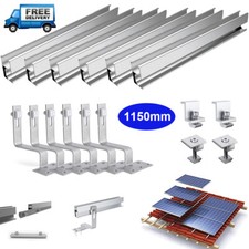 115cm Aluprofil PV Solarpanel Montageschiene Solarmodule Befestigungsschiene Set