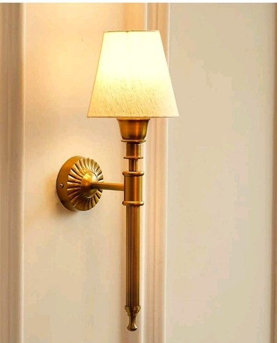 Vintage messing wandleuchte - vintage,