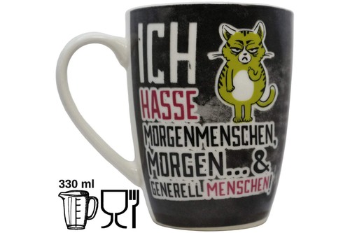 Jumbo tasse 330 - tasse, schwarz