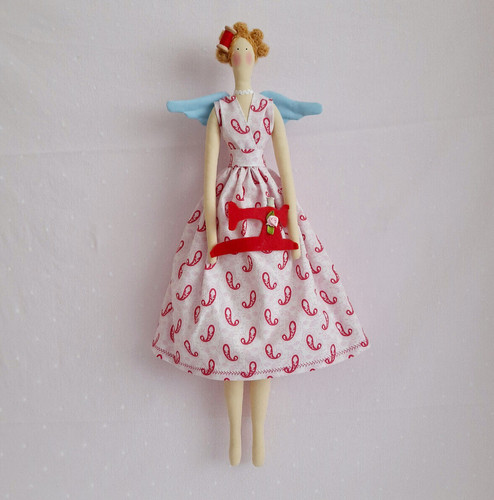 Engel mit nähmaschiene 55cm - engel, nähmaschiene,