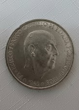 Francisco Franco 100 Pesetas Silber Münze Spanien 1966