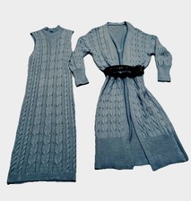 Strickkleid + Strickjacke