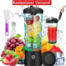 Tragbarer Mixer 600ml - USB Wlbl. Blender mit 6 Klingen für Smoothies unterwegs