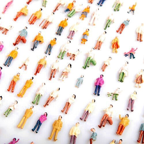 100x modellbahn figuren - 100x, –