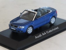1:43 Audi A4 Cabrio 2003 blau Norev gebraucht mit original Klarsichtbox