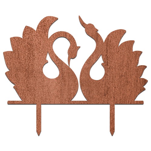 Gartenstecker schwan paar - schwan,