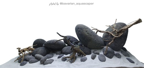 Black lava pebbles schwarz - lava,