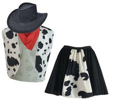 Cowgirl Rock Weste Hut & Halstuch Wild West Cowboy Kostüm
