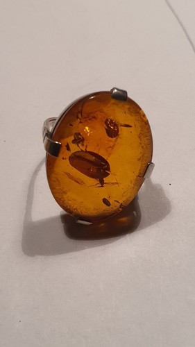 Baltischer bernsteinring mit - baltischer,