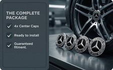 4x 75mm Nabendeckel Radkappe