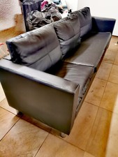 Kindersofa Schwarz  vidaXL 188x62x60 Kunstleder Kindercouch Kindermöbel Sofa