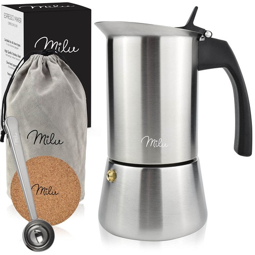 Milu espressokocher silber 4 - milu, silber,