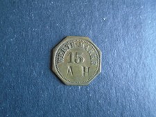 Antike Metall Wertmarke - 15 A H aus Messing