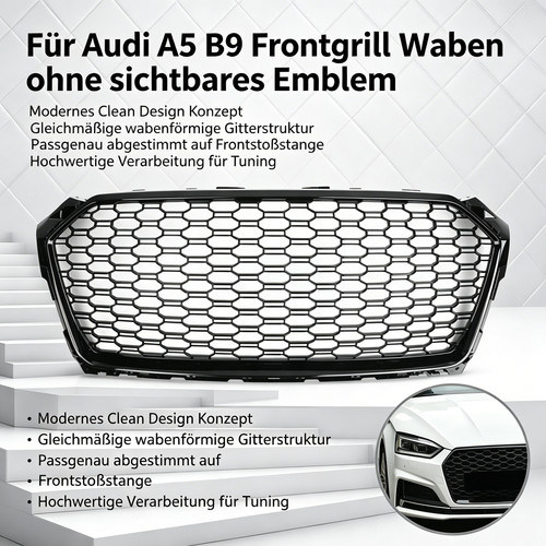 Tuning frontgrill glanzschwarz - tuning,