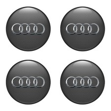 Audi Emblem Nabendeckel Silicone Aufkleber 4st. - Logo Felgendeckel Radkappen