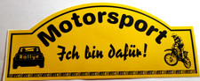 Werbe-Aufkleber Motorsport Ich bin dafür ! Rallye Motocross Slalom 80er Oldtimer