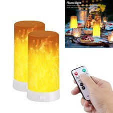 1/2x LED Flamme Lampe Fackel