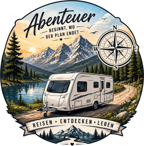 Wohnmobil aufkleber berge mit - berge,