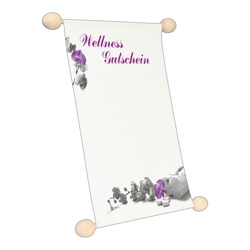 Gutschein schriftrolle idee - schriftrolle,