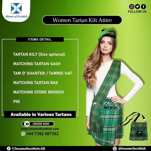 Teiliges damen kilt outfit - damen,