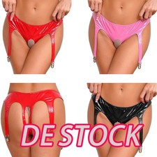 Damen wetlook string - wetlook, lack