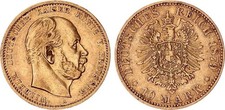 Preußen 10 Mark 1879 A Wilhelm I. Gold ss+    131495