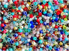 10 g Delica Glasperlen 10/0, Mix, Japanische Glasperlen Miyuki (Delica Seed Bead