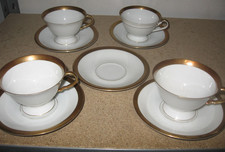 Lettin 4 Goldrand Tassen mit