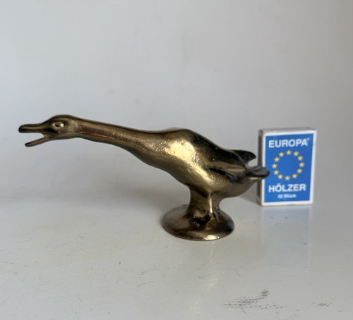 Vintage messing gans figur - gans,