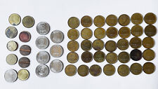 52 alte Münzen Fußball Shell TraumElf 69,Shell Mexico 70,BVB CO-OP,Telefon Token