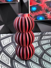 Moderne geometrischen Design Vase für Trocken- und Kunstblumen schwarz-gold-rot