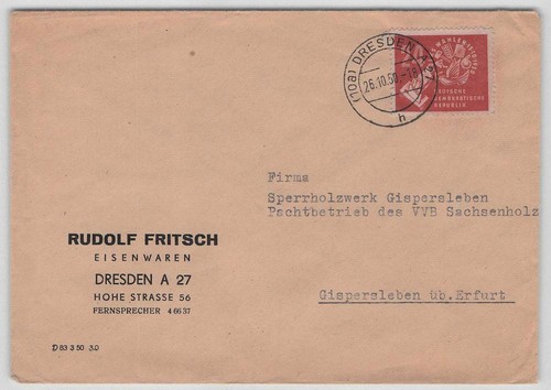 Ddr 275 brief dresden - nr.,