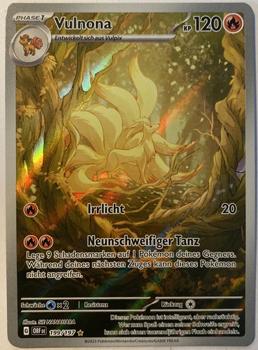 Pokemon vulnona art - vulnona, rare