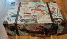 ? Deko Koffer ? mit Stickermuster ?38 cm lang x 26 cm breit x 13 cm hoch