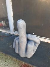 Steinguss Steinfigur Garten Gartenfigur Hand, Mittelfinger, Stinkefinger, massiv