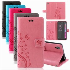 Handy Tasche Handyhülle Wallet Schutz Hülle Blumen Flip Cover Buch Case Etui