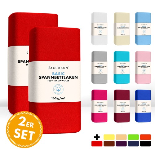 2er set jersey - 2er, spannbettlaken