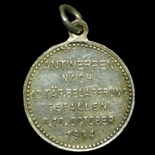 1. WELTKRIEG: Siegespfennig 1914. Nr. 37. BELAGERUNG & SIEG ANTWERPEN / BELGIEN.