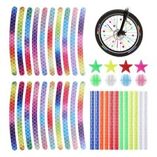 116 Stück Bunten Fahrradspeichen Dekorationen Speichenreflektoren Fahrrad Kin...