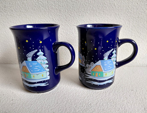 2er set blaue - set, glühwein-tassen