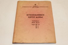 Betriebsanleitung - Tafelschere Blechschere - VÖEST - Type BT 5 - ca. 1965