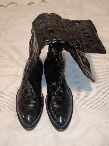 Lackleder echtleder stiefel - lackleder,