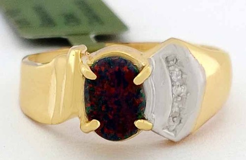 Echter opal diamant - &,