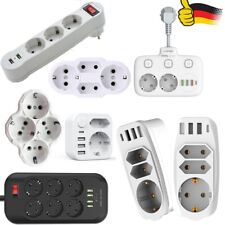 Mehrfachsteckdose Steckdosenleiste EU USB Steckdose Steckdosenverteiler 3/4 Fach