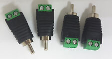 4 x Cinch Stecker für Lautsprecherkabel Audio-Stecker Adapter Klinkenstecker