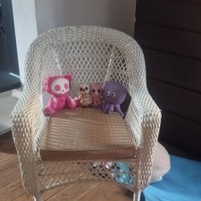 Weißes Rattanmöbel Set 3tlg mit Charme